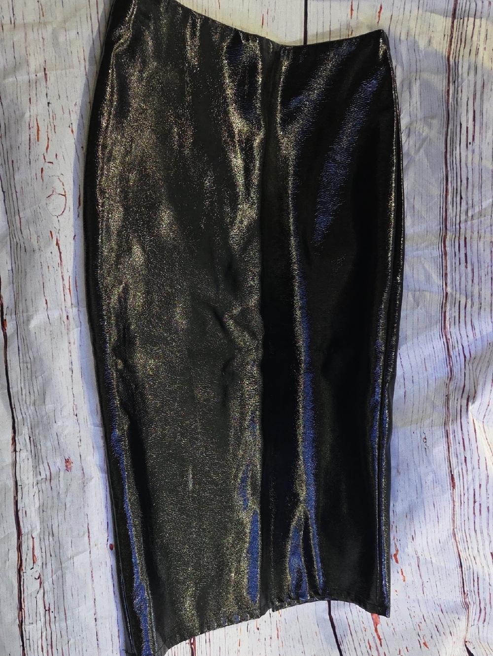 Forever 21 Black Shimmer Pencil Skirt